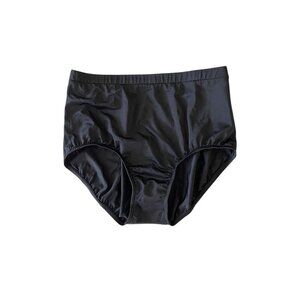 Swim Solutions Black Mid-Rise Tummy-Control Swim Bottoms Plus Size 16W NWT $54